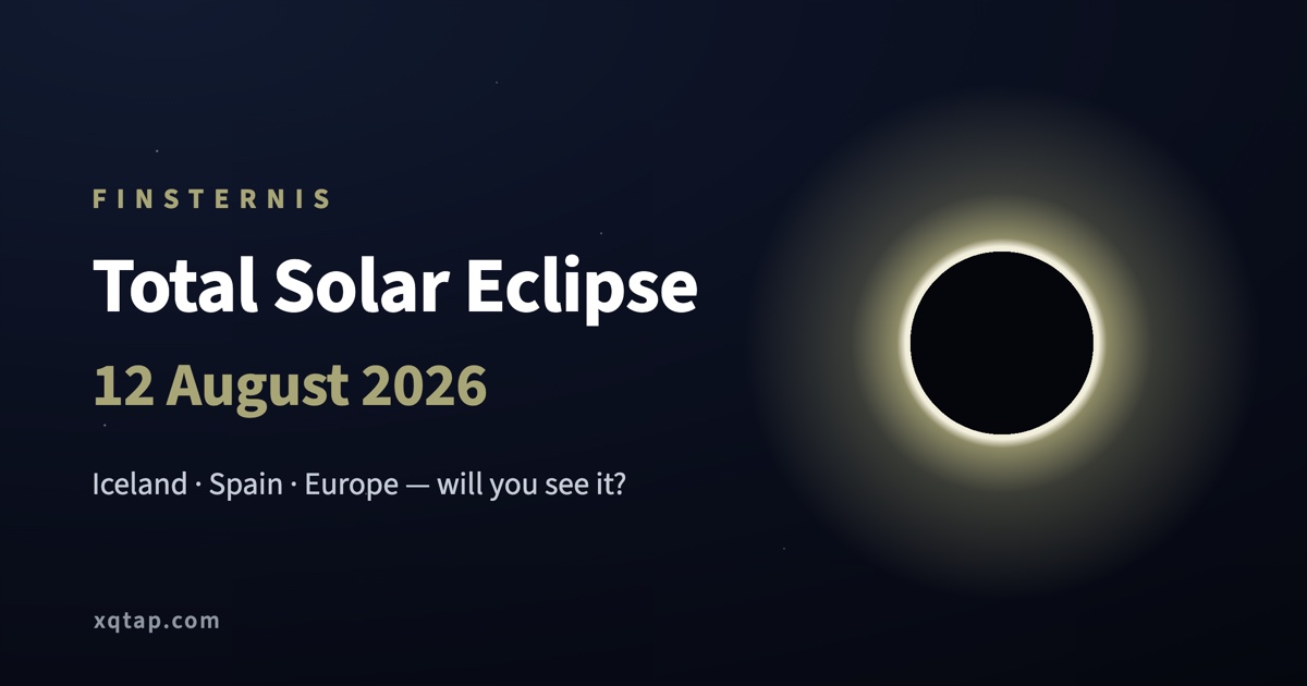Total solar eclipse, 12 August 2026