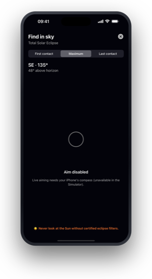iPhone, Sky Finder