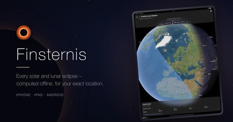 Lunar eclipse on iPad